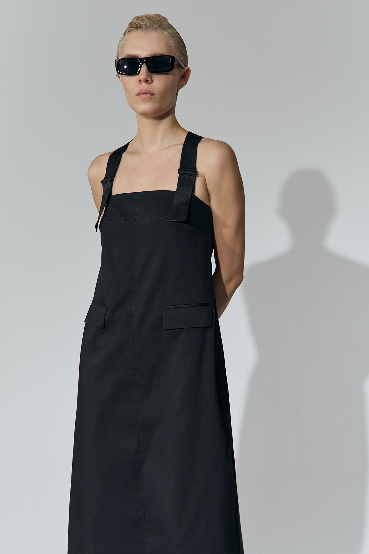 Платье-сарафан , пол женский, цвет черный, фото №5