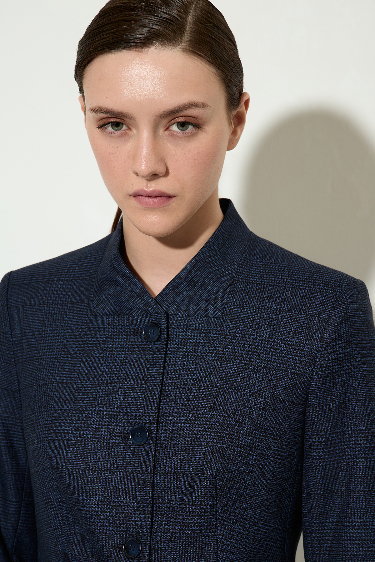 Жакет в клетку VASSA&Co, пол женский, цвет синий