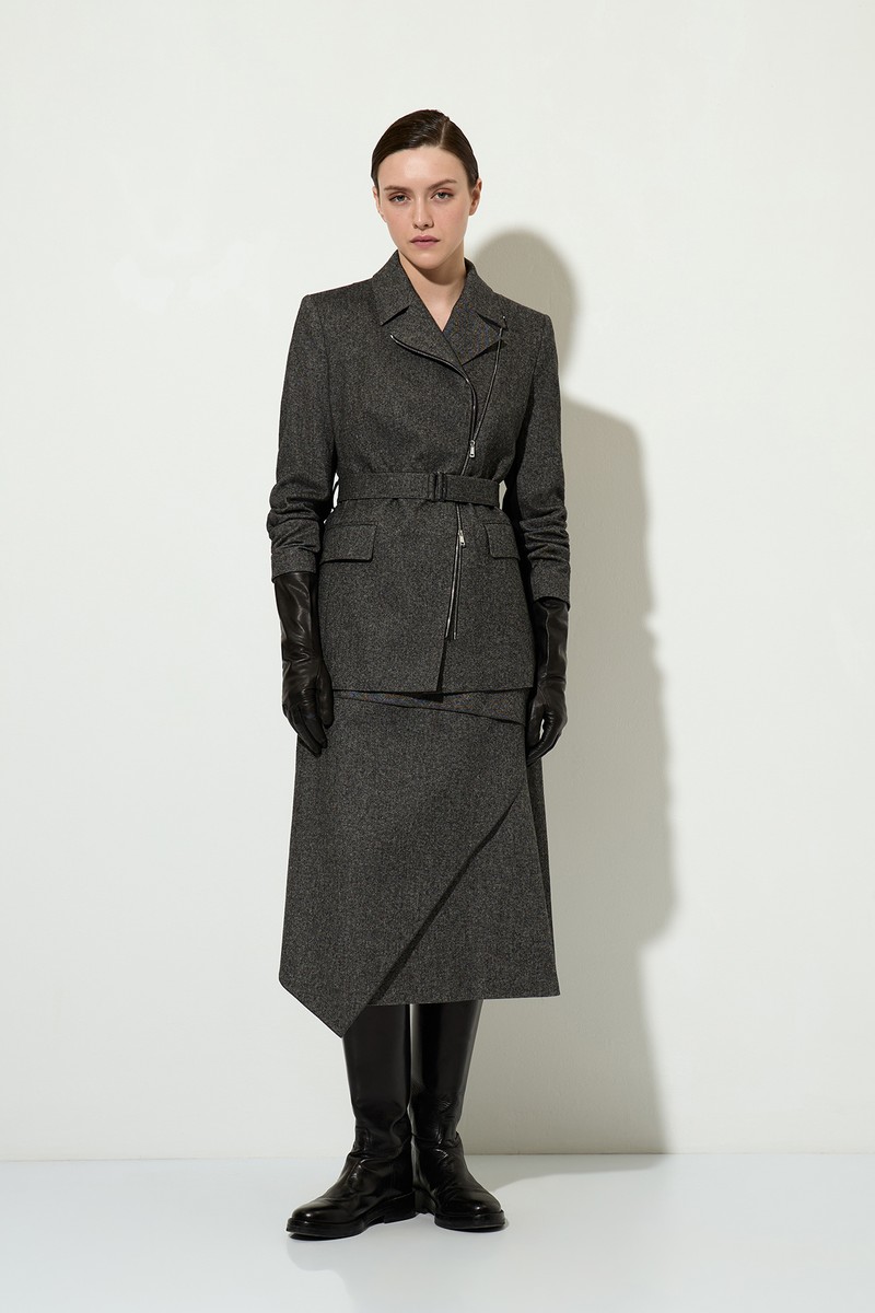 Жакет на молнии с поясом VASSA&Co, пол женский, цвет серый, фото №2