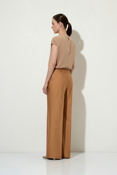 Блузка со спущенной линией плеча VASSA&Co, пол женский, цвет бежевый, фото №2