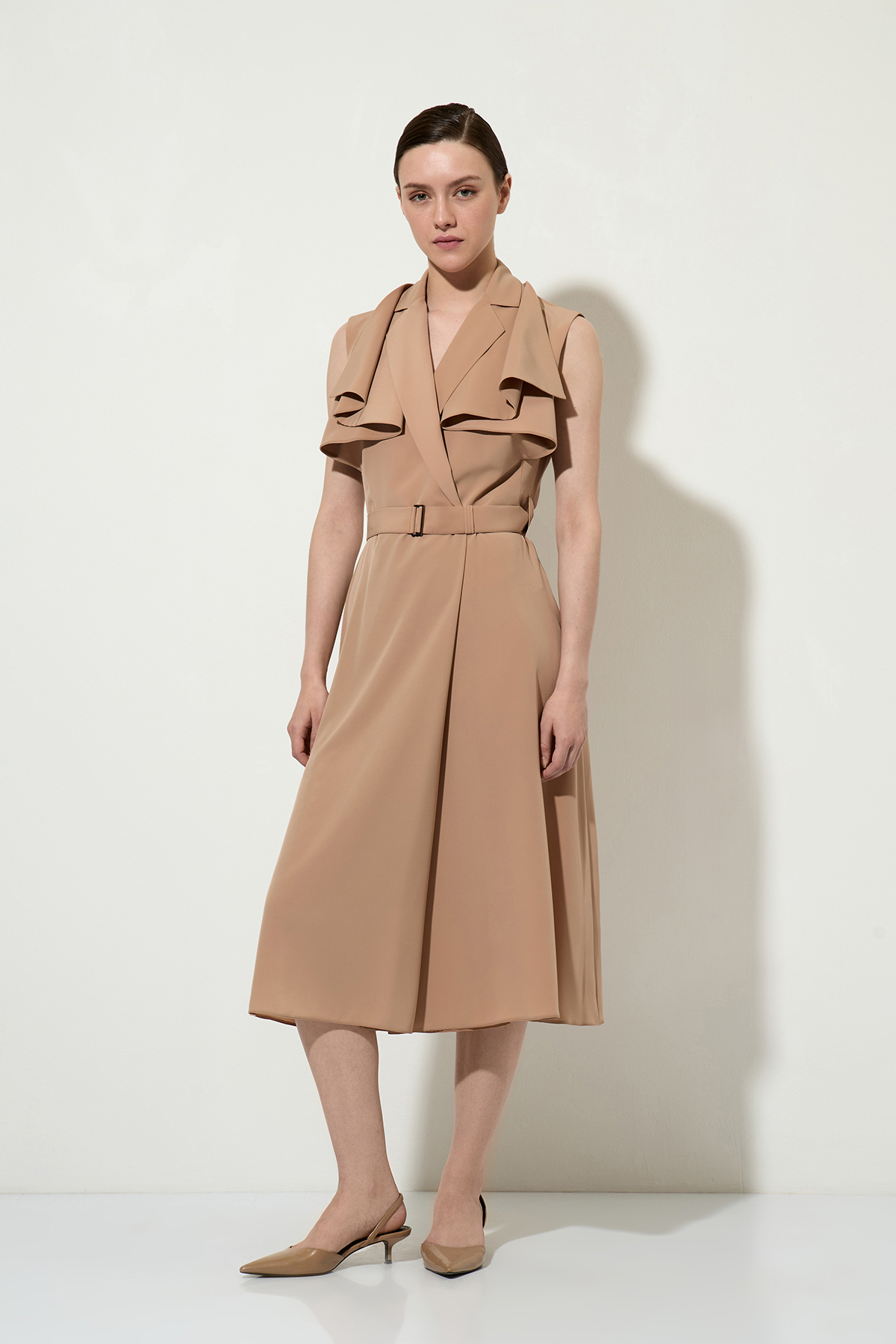 Платье , пол женский, цвет бежевый, фото №3