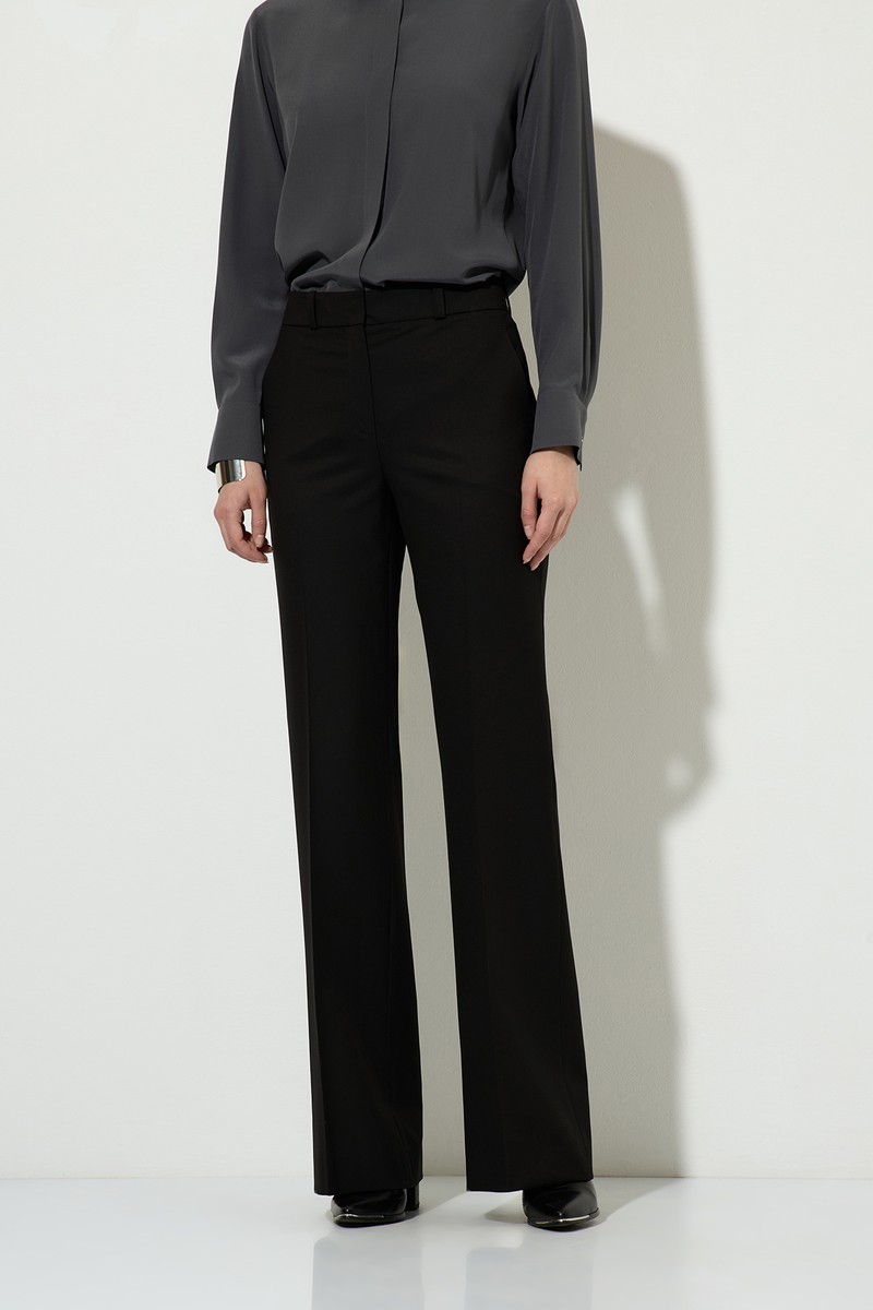 Брюки прямого кроя VASSA&Co, пол женский, цвет черный, фото №3