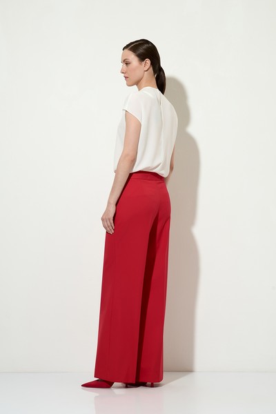 Брюки со скрытой застежкой VASSA&Co, пол женский, цвет красный, фото №2