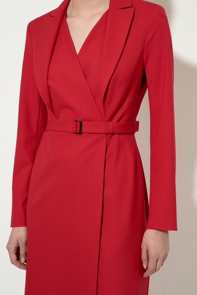 Платье с декоративными лацканами VASSA&Co, пол женский, цвет красный, фото №2