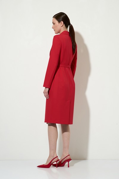 Платье с декоративными лацканами VASSA&Co, пол женский, цвет красный, фото №3