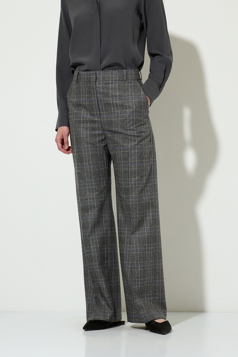 Брюки в клетку VASSA&Co, пол женский, цвет серый, фото №3