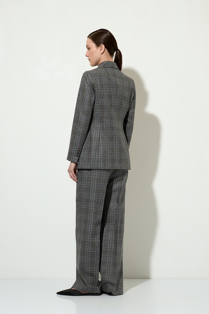 Жакет в клетку VASSA&Co, пол женский, цвет серый, фото №2