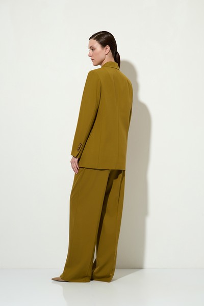 Однобортный жакет VASSA&Co, пол женский, цвет хаки, фото №3