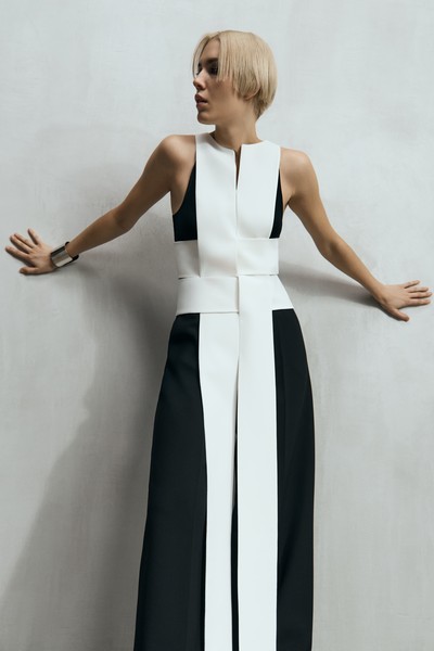 Дизайнерский жилет с эффектом плетения VASSA&Co, пол женский, цвет белый, фото №2