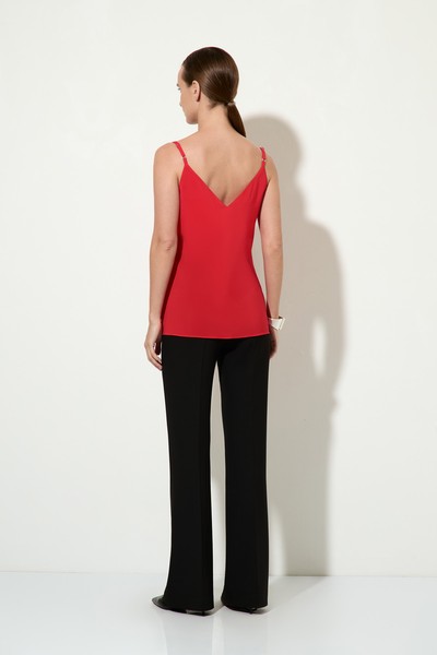 Топ в бельевом стиле VASSA&Co, пол женский, цвет красный, фото №4