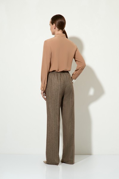 Брюки прямого кроя VASSA&Co, пол female, цвет brown, фото №4