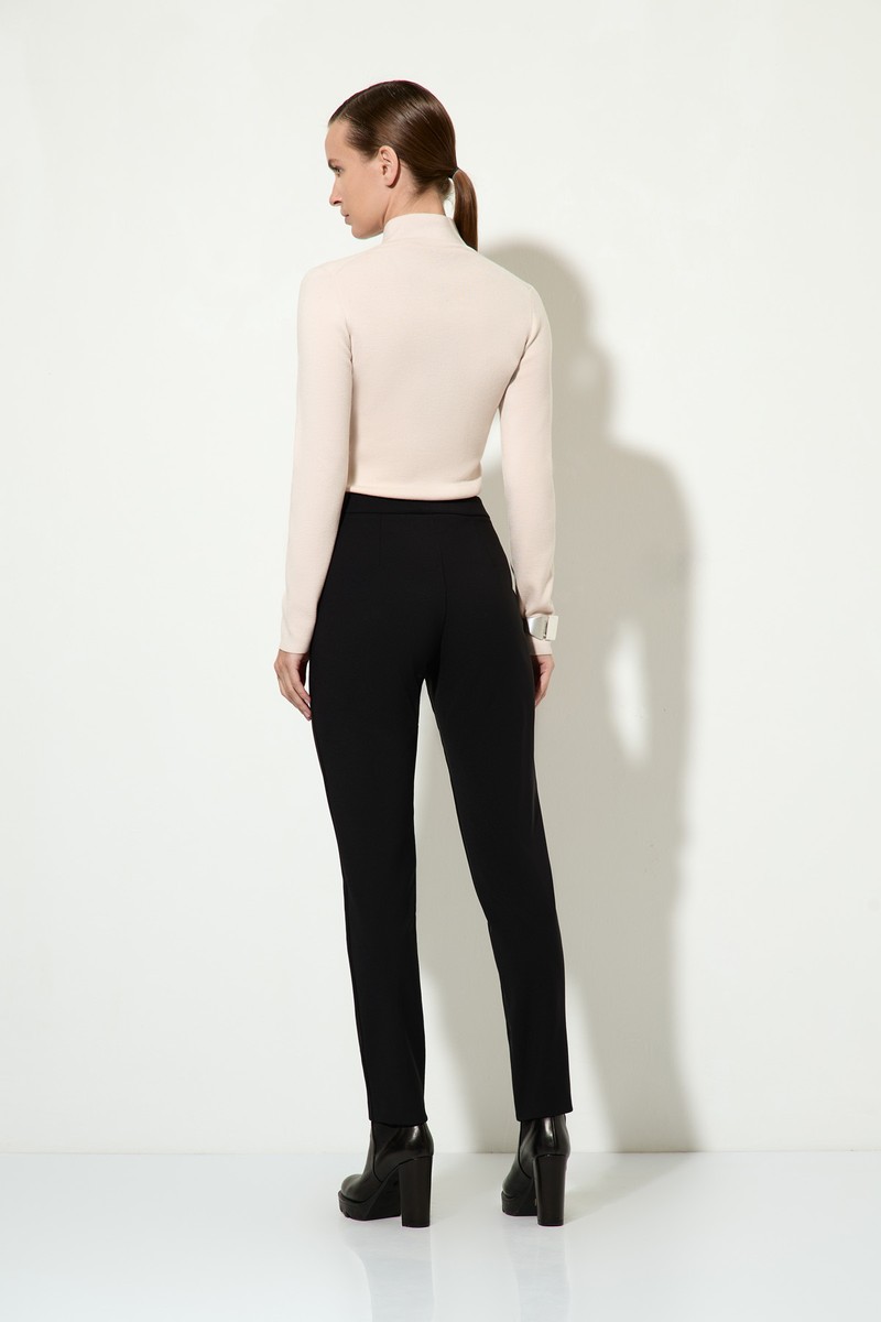 Зауженные брюки с молниями VASSA&Co, пол женский, цвет черный, фото №2