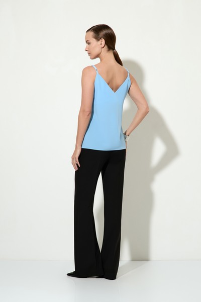 Топ в бельевом стиле VASSA&Co, пол женский, цвет синий, фото №3