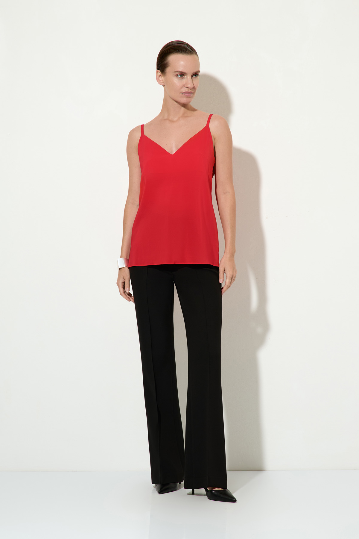 Топ в бельевом стиле VASSA&Co, пол женский, цвет красный
