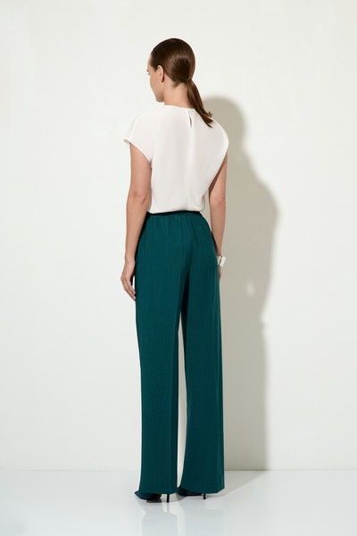 Брюки прямого кроя VASSA&Co, пол женский, цвет зеленый, фото №3