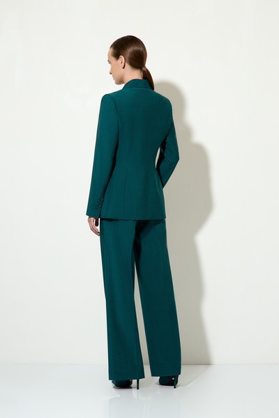 Однобортный жакет приталенного силуэта VASSA&Co, пол женский, цвет зеленый, фото №3