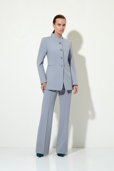 Брюки прямого кроя VASSA&Co, пол женский, цвет голубой, фото №2