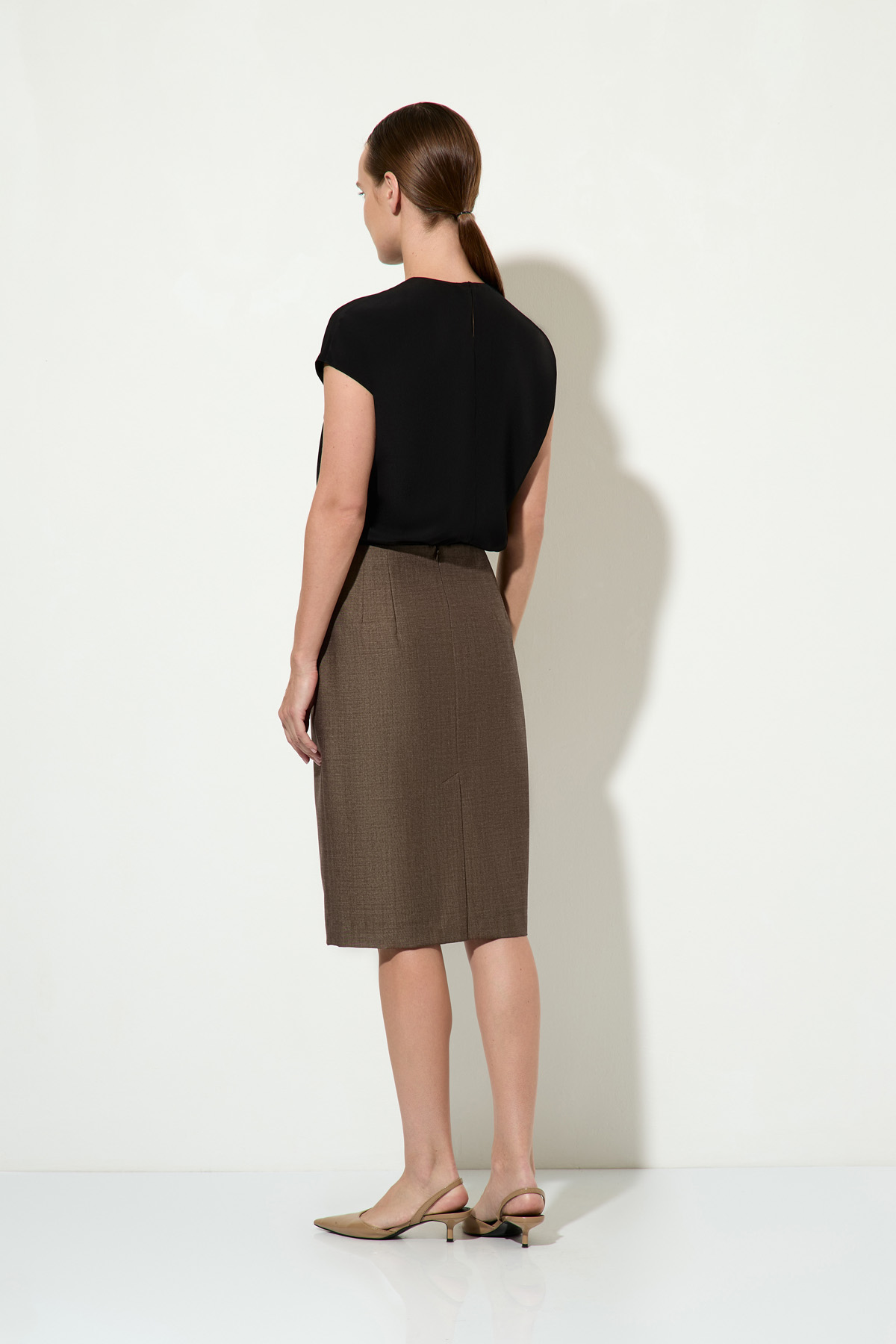 Юбка VASSA&Co, пол женский, цвет коричневый