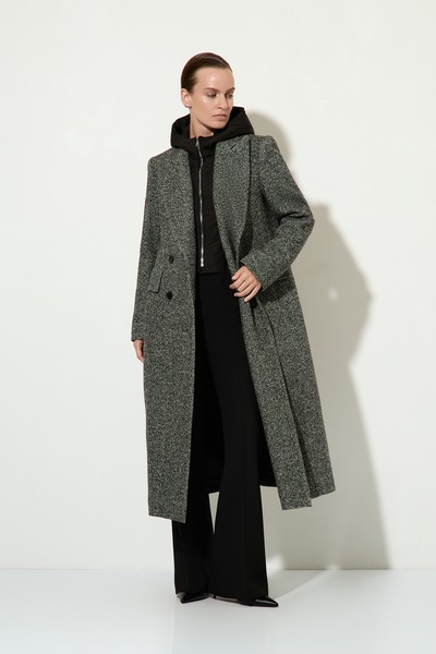 Пальто со съемной деталью VASSA&Co, пол женский, цвет черный, фото №6