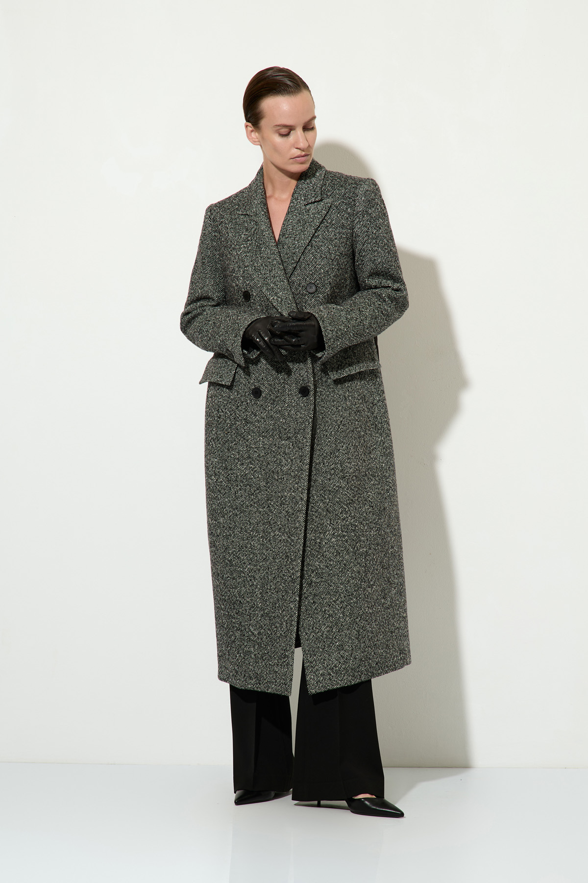 Пальто со съемной деталью VASSA&Co, пол женский, цвет черный