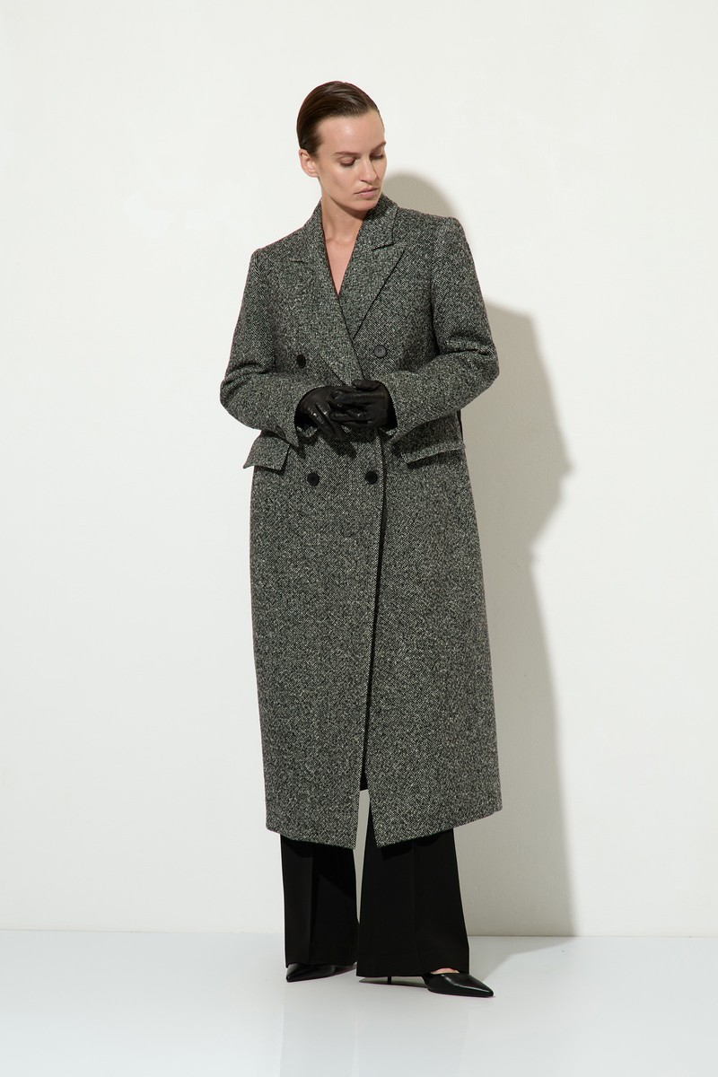 Пальто со съемной деталью VASSA&Co, пол женский, цвет черный, фото №5