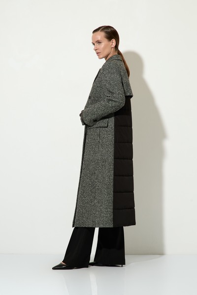 Пальто со съемной деталью VASSA&Co, пол женский, цвет черный, фото №2