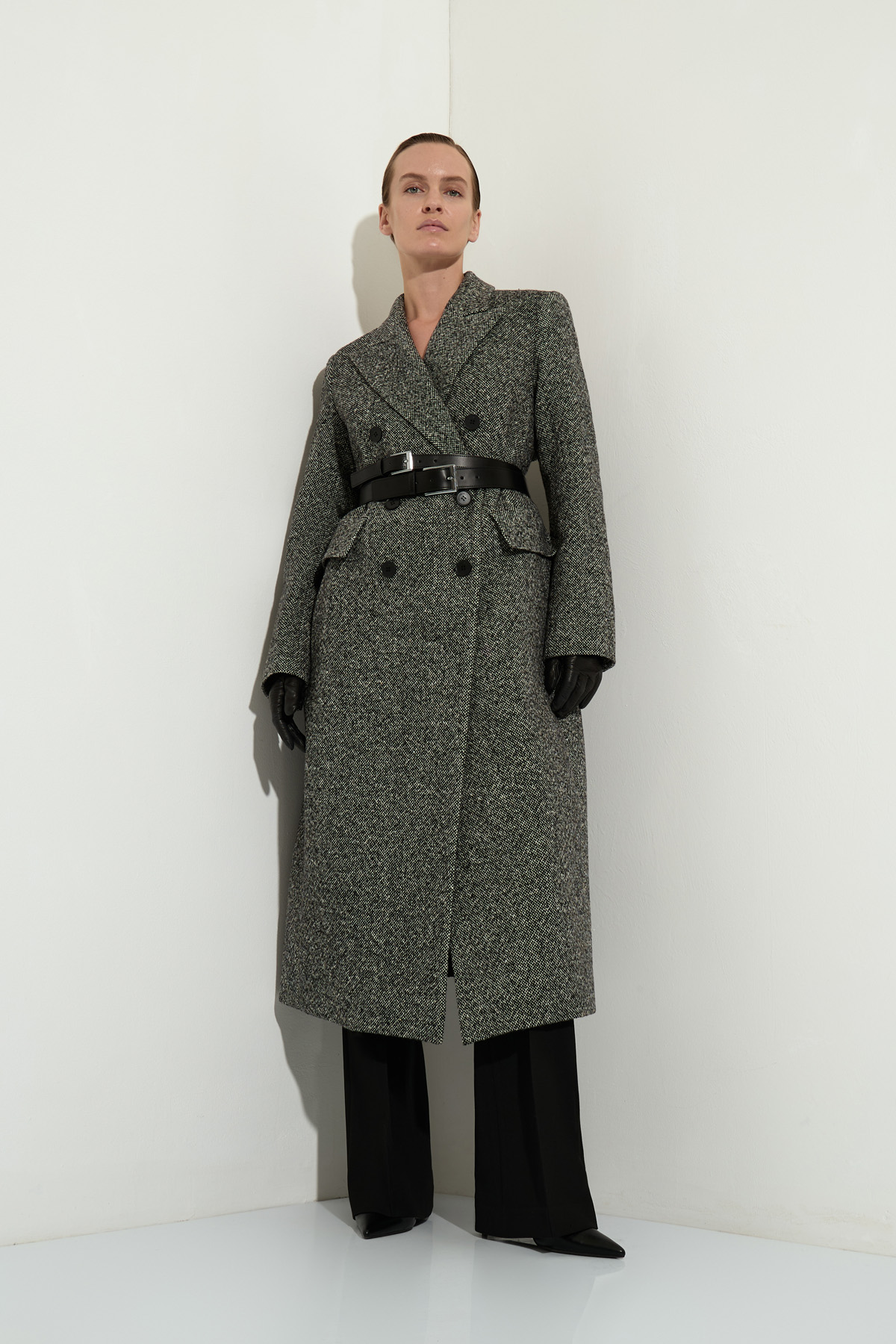 Пальто со съемной деталью VASSA&Co, пол женский, цвет черный