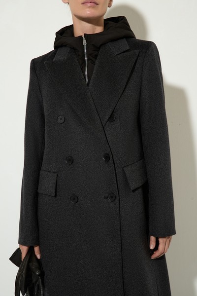 Пальто из шерсти и кашемира со съемной деталью VASSA&Co, пол женский, цвет серый, фото №3