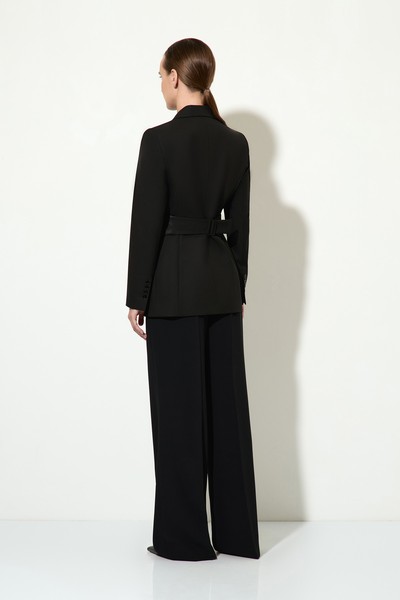 Однобортный жакет с камербандом VASSA&Co, пол женский, цвет черный, фото №4