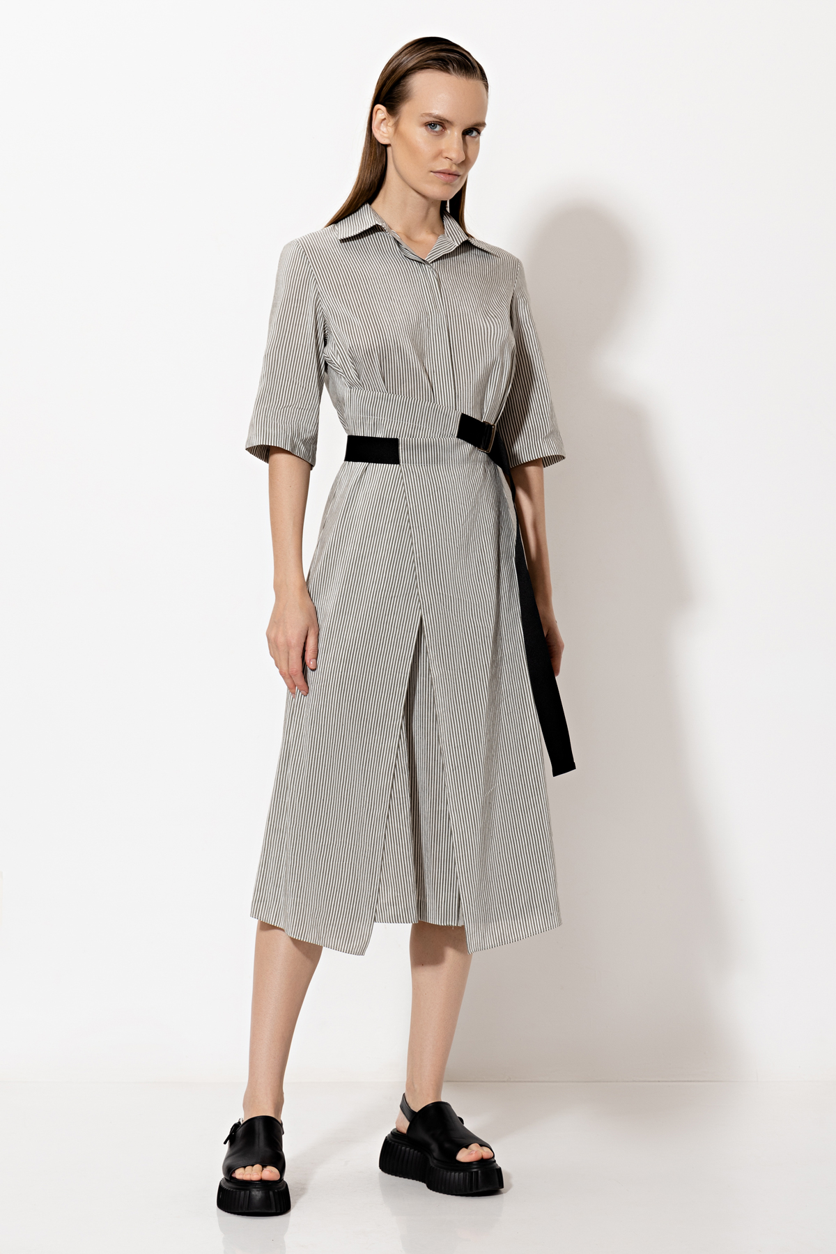 Платье VASSA&Co, пол женский, цвет коричневый, фото №2