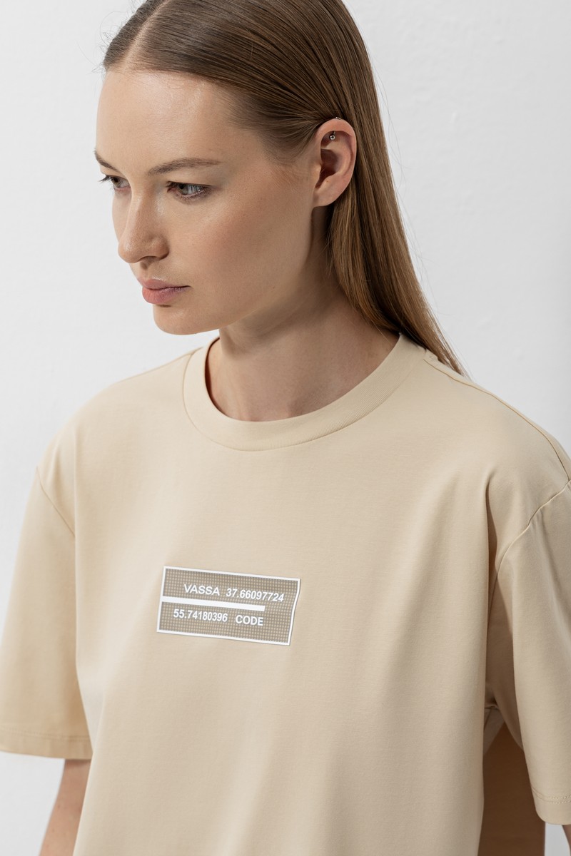 T-shirt female ФУТБОЛКА ЖЕНСКАЯ VASSA CODE Brown 2