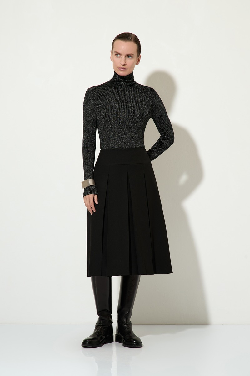 Водолазка с люрексом VASSA&Co, пол женский, цвет черный, фото №4