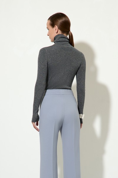 Водолазка с люрексом VASSA&Co, пол женский, цвет серый, фото №2