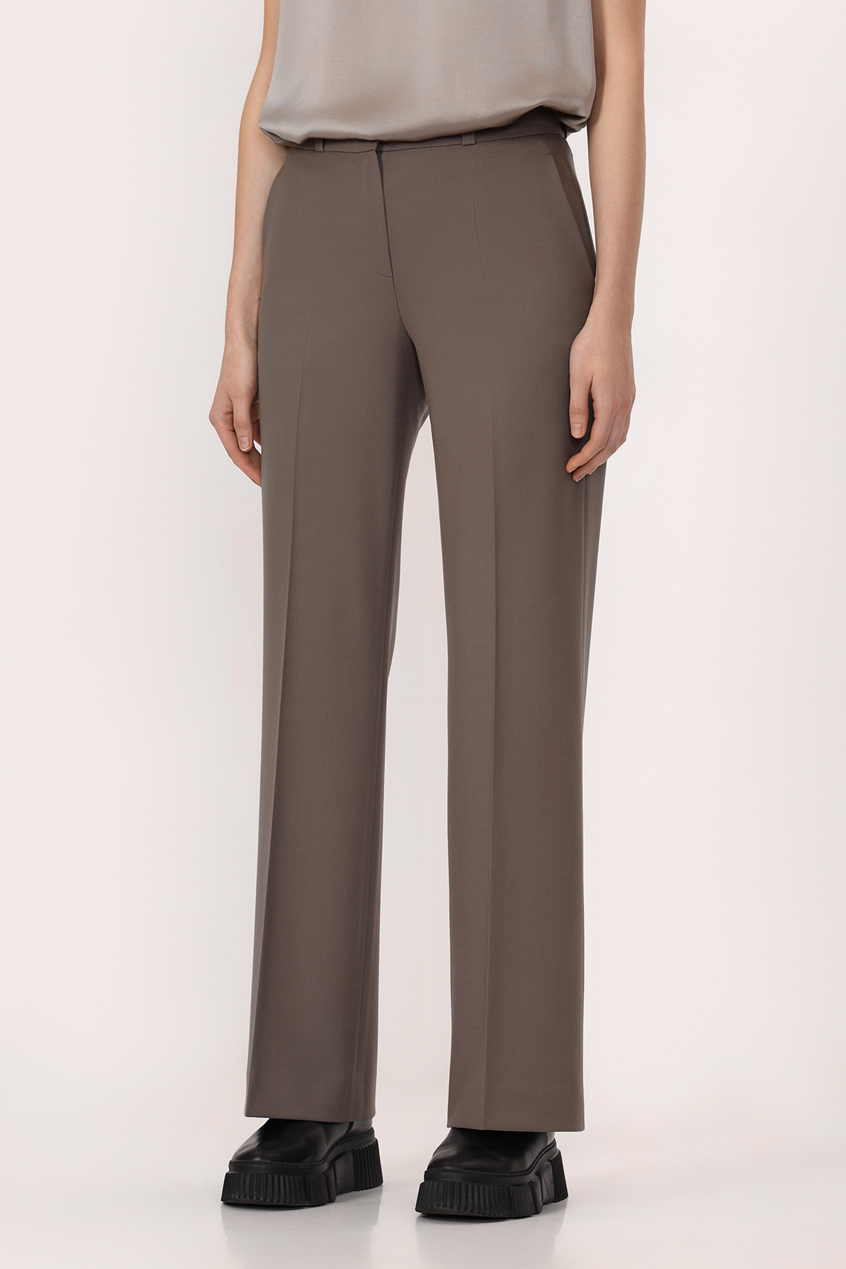 Брюки VASSA&Co, пол женский, цвет коричневый