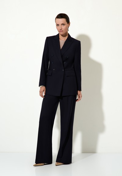 Двубортный жакет VASSA&Co, пол female, цвет синий, фото №4