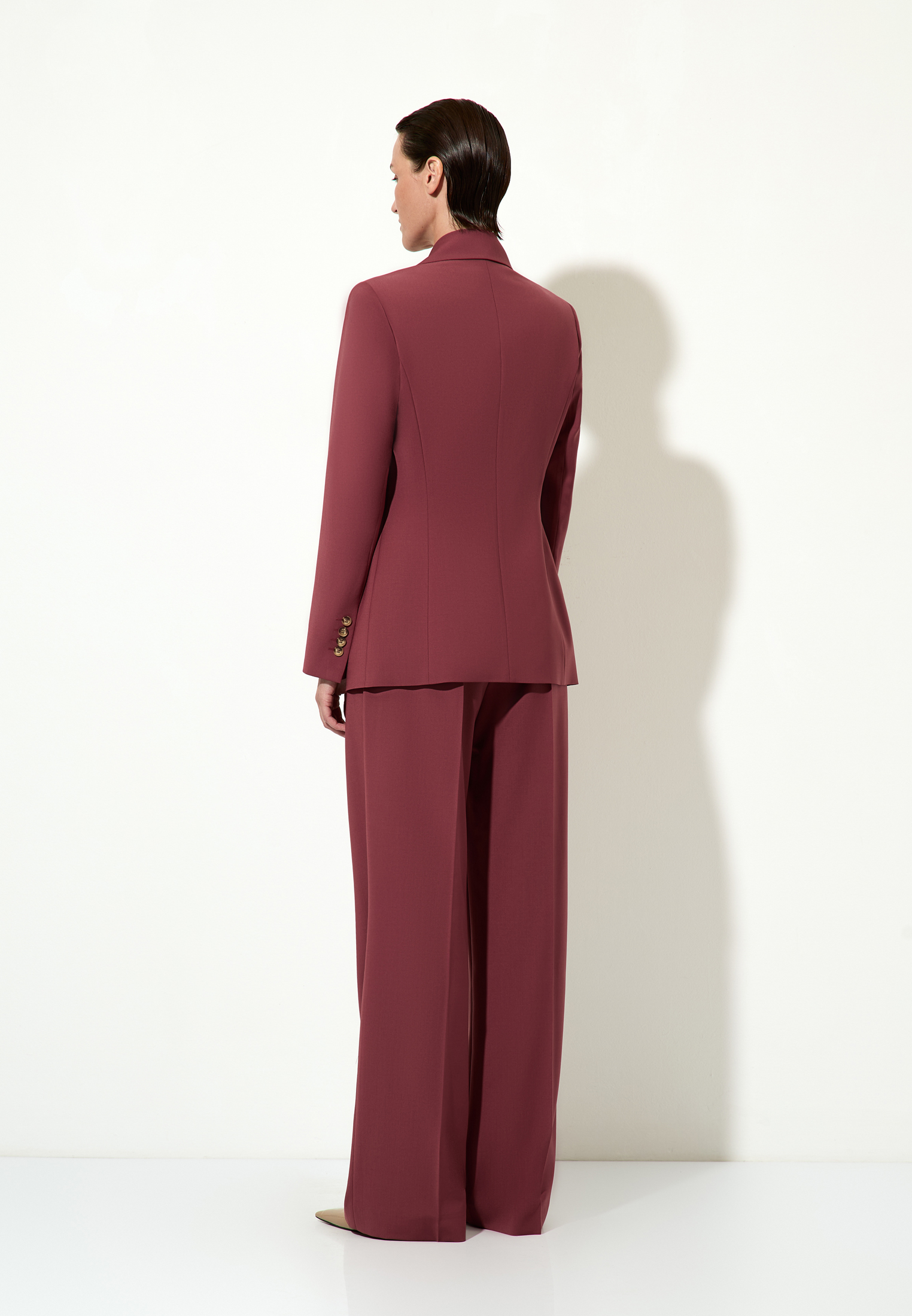 Жакет из полушерстяной ткани VASSA&Co, пол female, цвет burgundy