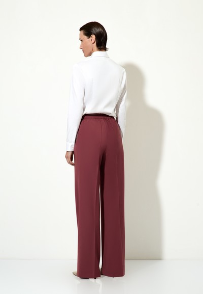 Брюки бордовые VASSA&Co, пол женский, цвет бордовый, фото №3