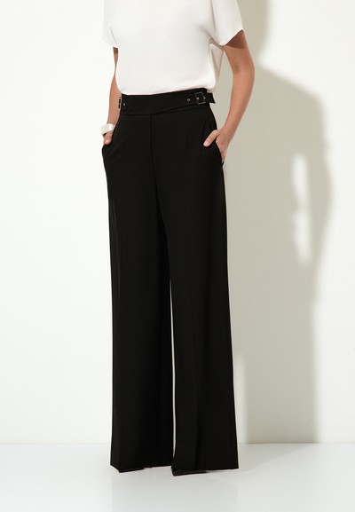 Брюки со съемным поясом VASSA&Co, пол женский, цвет черный, фото №2