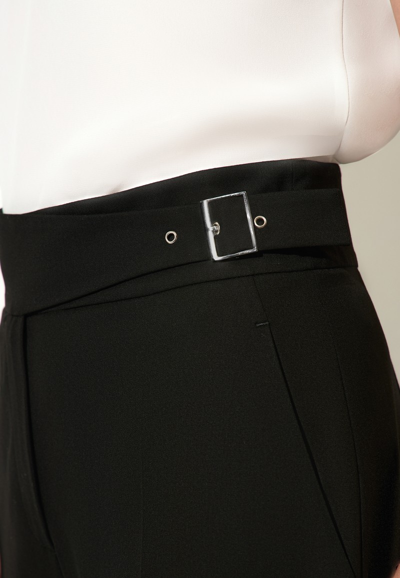 Брюки со съемным поясом VASSA&Co, пол женский, цвет черный, фото №3