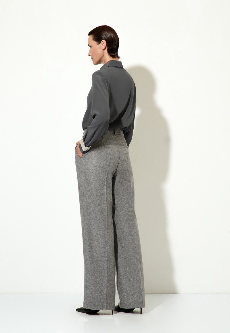 Trousers VASSA&Co, пол female, цвет серый, фото №2
