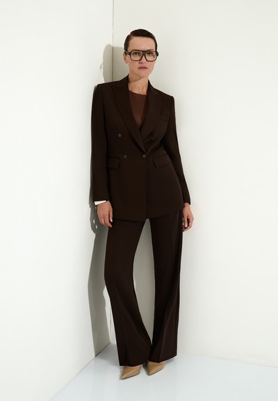 Жакет классический VASSA&Co, пол female, цвет brown, фото №3