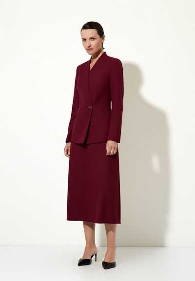 Жакет с асимметричным бортом VASSA&Co, пол женский, цвет красный, фото №2