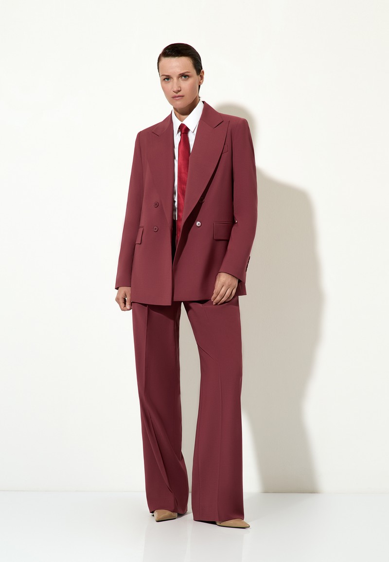 Жакет бордовый VASSA&Co, пол женский, цвет бордовый, фото №4