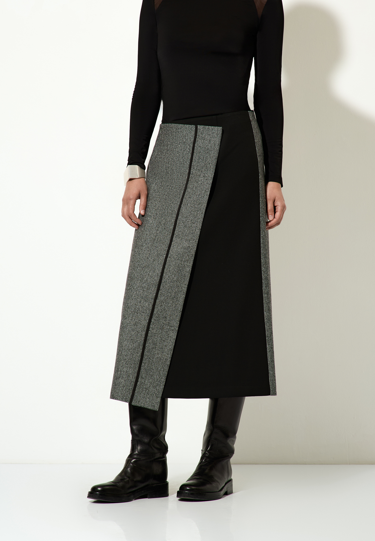 Асимметричная юбка-миди VASSA&Co, пол женский, цвет серый