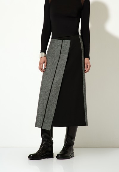 Асимметричная юбка-миди VASSA&Co, пол женский, цвет серый, фото №2