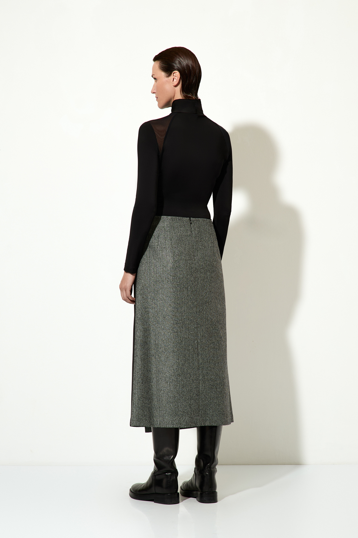 Асимметричная юбка-миди VASSA&Co, пол женский, цвет серый