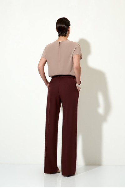 Брюки классические прямые VASSA&Co, пол женский, цвет коричневый, фото №3