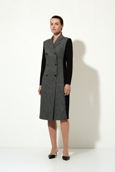 Платье-пальто VASSA&Co, пол женский, цвет серый, фото №3