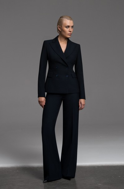 Жакет приталенного силуэта VASSA&Co, пол женский, цвет синий, фото №2