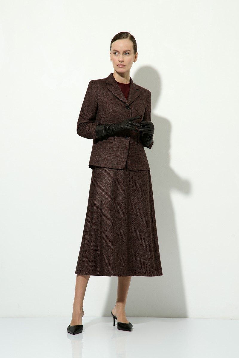 Жакет укороченный VASSA&Co, пол женский, цвет бордовый, фото №4